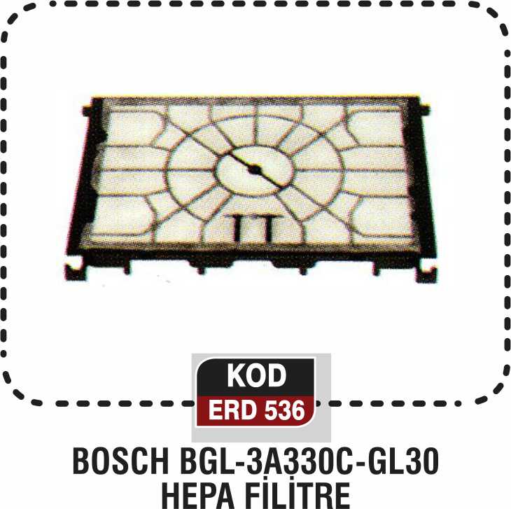 BOSCH BGL-3A330C-GL30 HEPA FİLTRE ERD 536