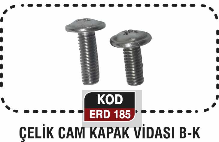 ÇELİK CAM KAPAK VİDASI B-K ERD185